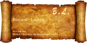Boczor Lujza névjegykártya